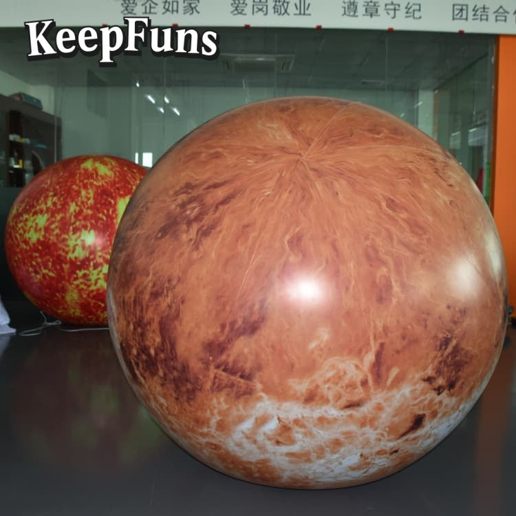 KeepFuns PVC Inflatable Planet Balloons, customizable in size and Logo, made of waterproof and durable materials, suitable for mall decorations, party decorations, theme events, and advertising promotions