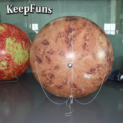 KeepFuns PVC Inflatable Planet Balloons, customizable in size and Logo, made of waterproof and durable materials, suitable for mall decorations, party decorations, theme events, and advertising promotions