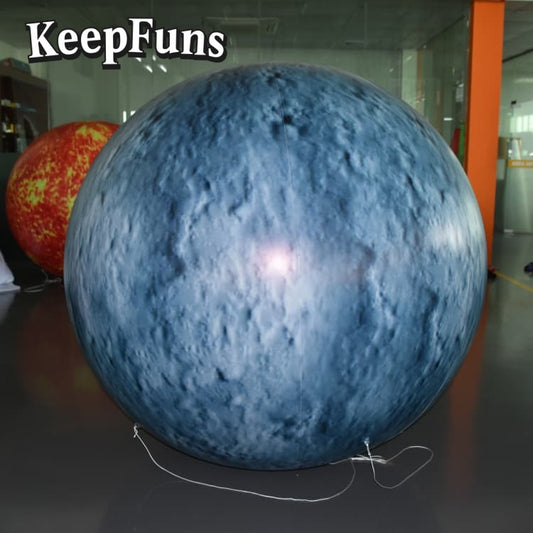KeepFuns PVC Inflatable Planet Balloons, customizable in size and Logo, made of waterproof and durable material, suitable for shopping mall decorations, party decorations, theme events, and advertising promotions