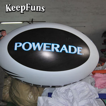 KeepFuns Heavy-Duty Waterproof Oval Inflatable Ball - Customizable Logo for Promotions, Store Activities & Children's Play