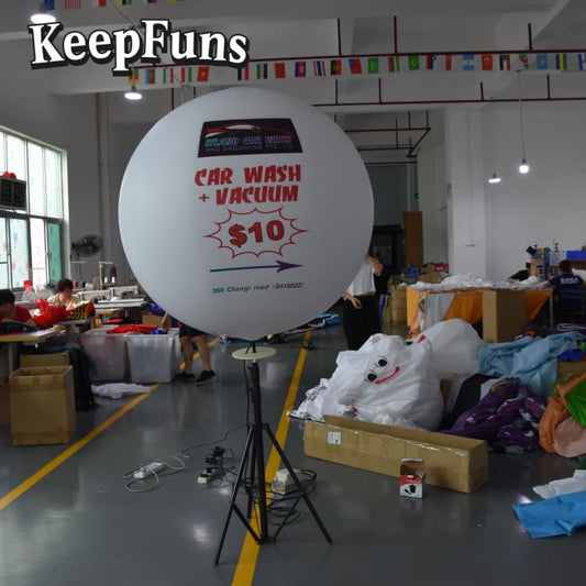 KeepFuns PVC inflatable balloons, customizable in size and Logo, with waterproof and durable materials, suitable for mall decorations, party decorations, theme events, and advertising promotions