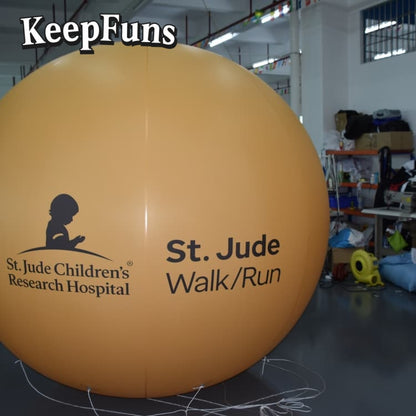 KeepFuns PVC inflatable balloons, with customizable size and Logo, made of waterproof and durable materials, suitable for mall decorations, party decorations, theme events, and advertising promotions.