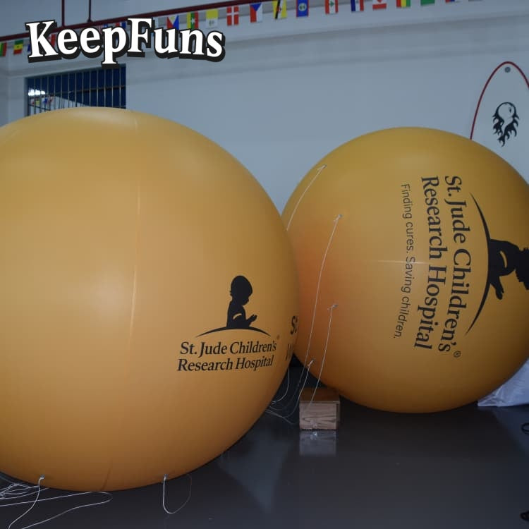 KeepFuns PVC inflatable balloons, with customizable size and Logo, made of waterproof and durable materials, suitable for mall decorations, party decorations, theme events, and advertising promotions.