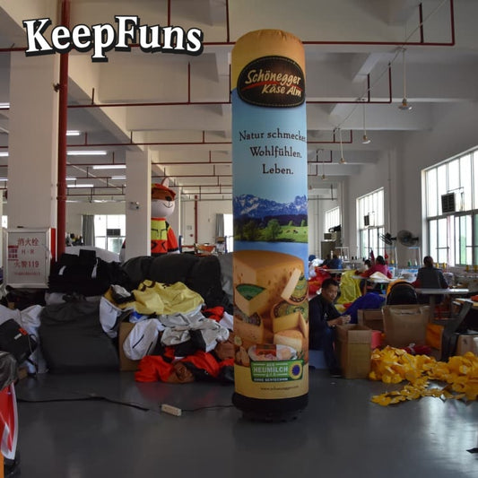 KeepFuns inflatable light tubes feature rapid inflation. They can be customized in size, color, and printed content, and are lightweight. They are suitable for store or product promotion, event marketing, etc.