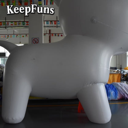 KeepFuns Heavy-Duty Waterproof PVC Giant Dog Statue | Customizable Logo - Ideal for Promotions, Store Activities & Celebrations