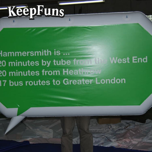 KeepFuns Durable Inflatable Light Bulb Prop - PVC Waterproof Material, Customizable Logo for Product Promotion & Brand Activation