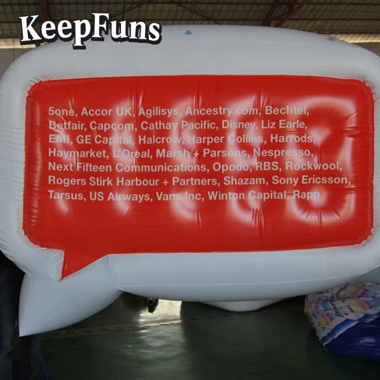 KeepFuns Durable Inflatable Light Bulb Prop - PVC Waterproof Material, Customizable Logo for Product Promotion & Brand Activation