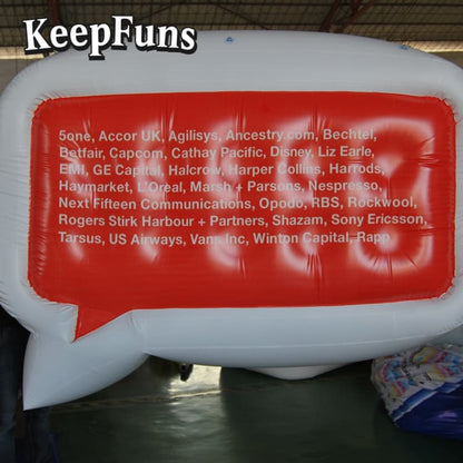 KeepFuns Durable Inflatable Light Bulb Prop - PVC Waterproof Material, Customizable Logo for Product Promotion & Brand Activation