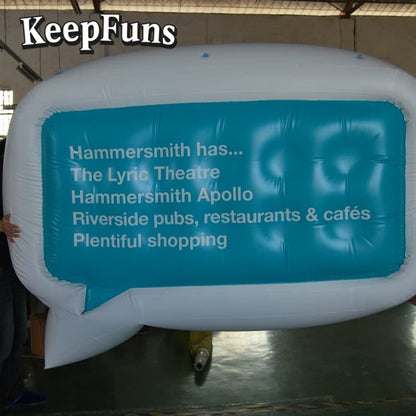 KeepFuns Durable Inflatable Light Bulb Prop - PVC Waterproof Material, Customizable Logo for Product Promotion & Brand Activation