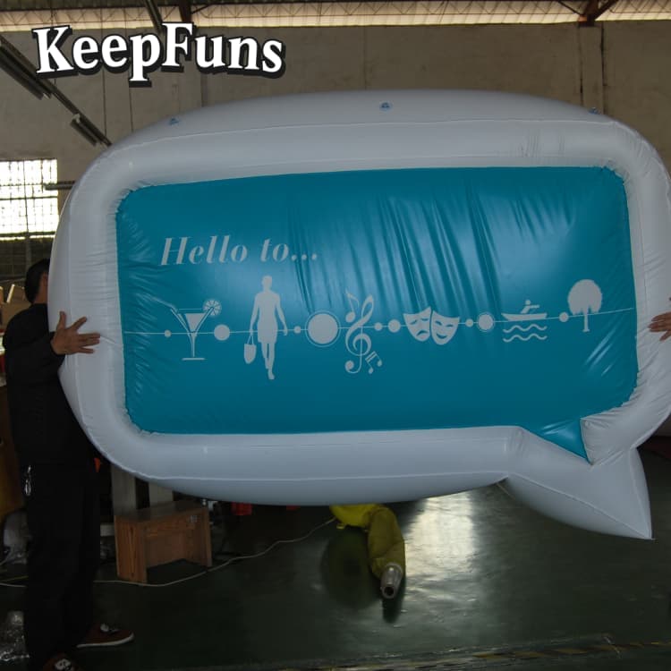KeepFuns Durable Inflatable Light Bulb Prop - PVC Waterproof Material, Customizable Logo for Product Promotion & Brand Activation