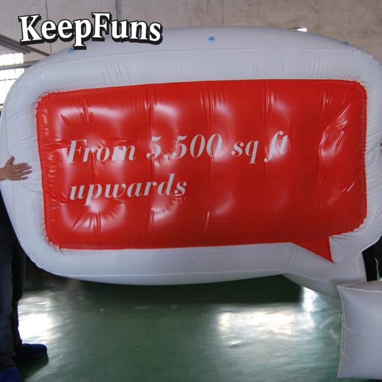 KeepFuns Durable Inflatable Light Bulb Prop - PVC Waterproof Material, Customizable Logo for Product Promotion & Brand Activation