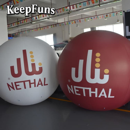 KeepFuns PVC Inflatable Balloons, customizable in size and Logo, with waterproof and durable materials, suitable for mall decorations, party adornments, theme events, and advertising promotions