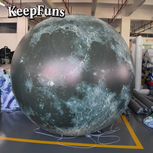 KeepFuns PVC Inflatable Planet Balloons, customizable in size and Logo, with waterproof and durable materials, suitable for shopping mall decorations, party decorations, theme events, and advertising campaigns