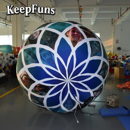 KeepFuns PVC Inflatable Balloons, customizable in size and Logo, made of waterproof and durable materials, suitable for mall decorations, party adornments, theme events, and advertising promotions