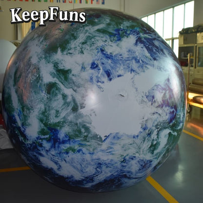 KeepFuns PVC Inflatable Planet Balloons, customizable in size and Logo, made of waterproof and durable material, suitable for mall decoration, party decoration, theme events, and advertising