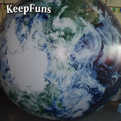 KeepFuns PVC Inflatable Planet Balloons, customizable in size and Logo, made of waterproof and durable material, suitable for mall decoration, party decoration, theme events, and advertising
