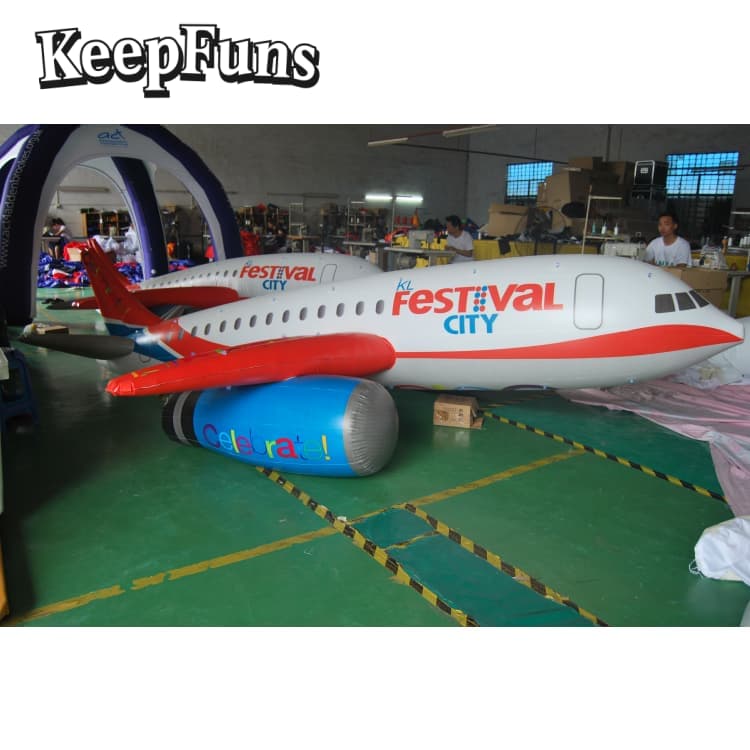 KeepFuns PVC Waterproof Airplane Model - Custom Logo Print for Brand Marketing & Event Decoration
