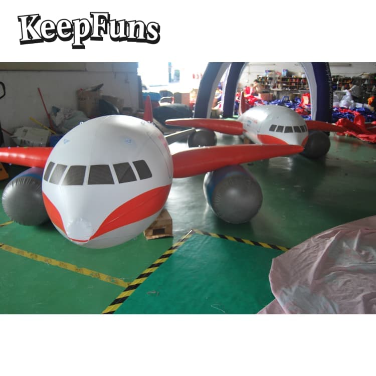 KeepFuns PVC Waterproof Airplane Model - Custom Logo Print for Brand Marketing & Event Decoration
