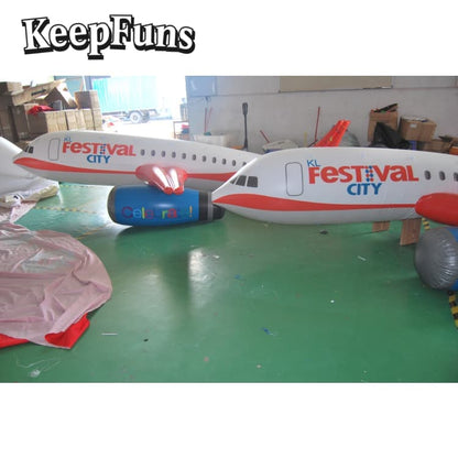 KeepFuns PVC Waterproof Airplane Model - Custom Logo Print for Brand Marketing & Event Decoration