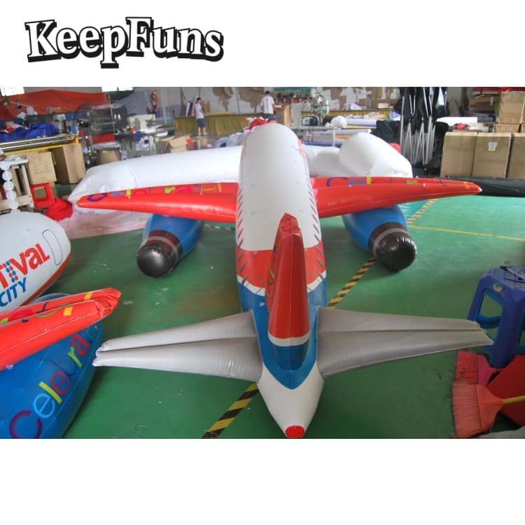 KeepFuns PVC Waterproof Airplane Model - Custom Logo Print for Brand Marketing & Event Decoration