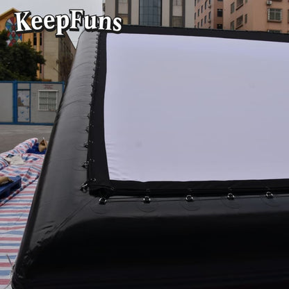 KeepFuns inflatable movie screen/projection screen, easy to install, customizable in size, suitable for outdoor/indoor projection, and applicable to party entertainment, advertising, etc.