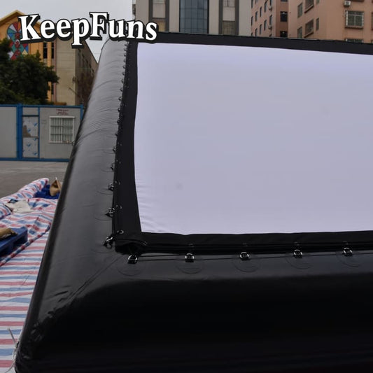 KeepFuns inflatable movie screen/projection screen, easy to install, customizable in size, suitable for outdoor/indoor projection, and applicable to party entertainment, advertising, etc.