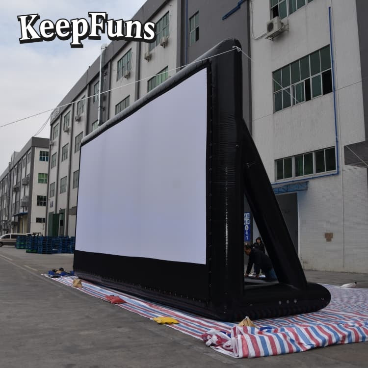KeepFuns inflatable movie screen/projection screen, easy to install, customizable in size, suitable for outdoor/indoor projection, and applicable to party entertainment, advertising, etc.