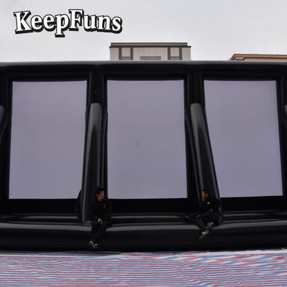 KeepFuns inflatable movie screen/projection screen, easy to install, customizable in size, suitable for outdoor/indoor projection, and applicable to party entertainment, advertising, etc.