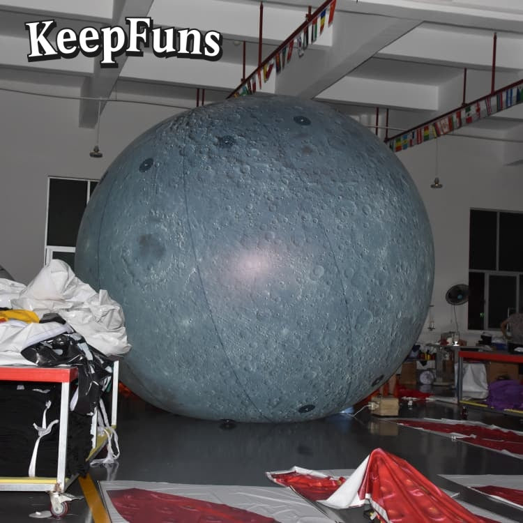 KeepFuns PVC Inflatable Planet Balloons, customizable in size and Logo, made of waterproof and durable material, suitable for mall decoration, party decoration, theme activities, and advertising