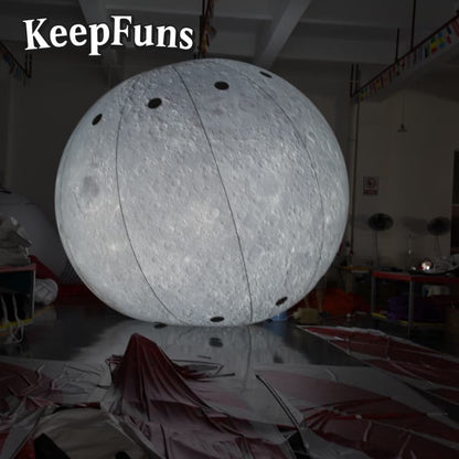 KeepFuns PVC Inflatable Planet Balloons, customizable in size and Logo, made of waterproof and durable material, suitable for mall decoration, party decoration, theme activities, and advertising