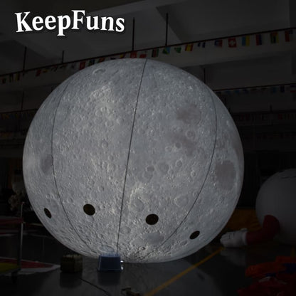 KeepFuns PVC Inflatable Planet Balloons, customizable in size and Logo, made of waterproof and durable material, suitable for mall decoration, party decoration, theme activities, and advertising