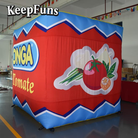 KeepFuns Custom Logo PVC Cube Inflatable Ball - Durable Waterproof for Commercial Events & Product Launch