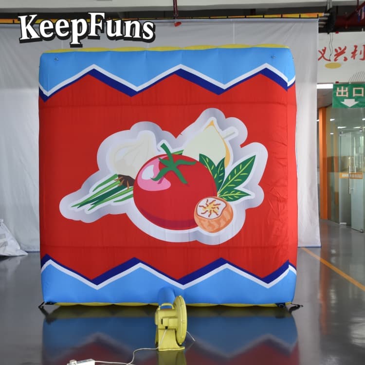 KeepFuns Custom Logo PVC Cube Inflatable Ball - Durable Waterproof for Commercial Events & Product Launch