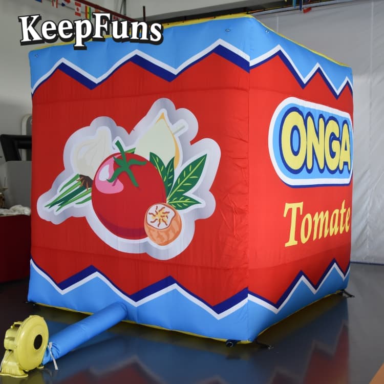 KeepFuns Custom Logo PVC Cube Inflatable Ball - Durable Waterproof for Commercial Events & Product Launch