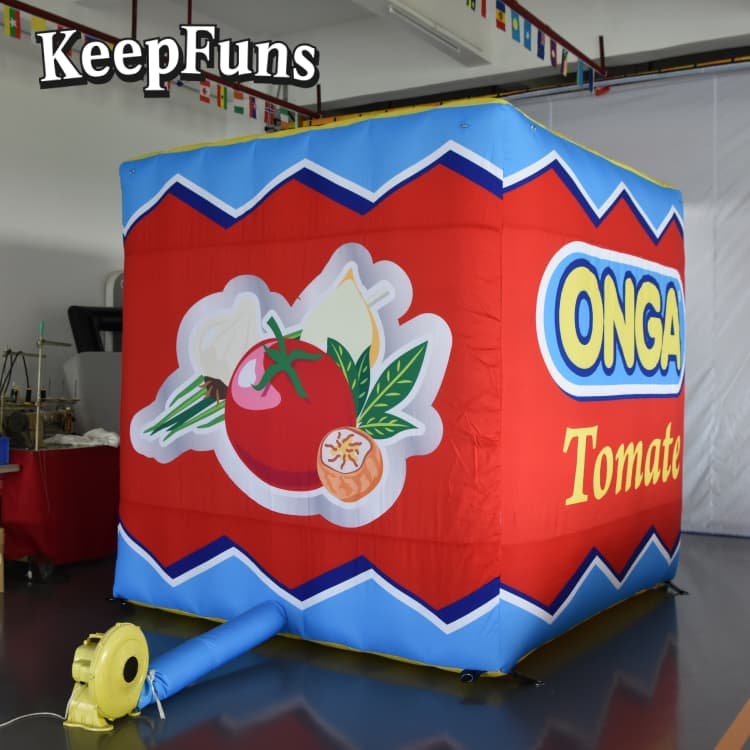 KeepFuns Custom Logo PVC Cube Inflatable Ball - Durable Waterproof for Commercial Events & Product Launch