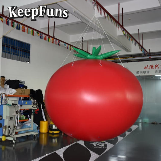 KeepFuns Durable PVC Inflatable Tomato Toy - Custom Logo Available for Commercial Promotion, Shopping Mall Activities