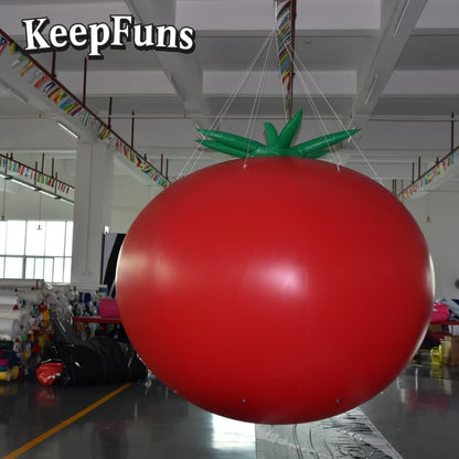 KeepFuns Durable PVC Inflatable Tomato Toy - Custom Logo Available for Commercial Promotion, Shopping Mall Activities
