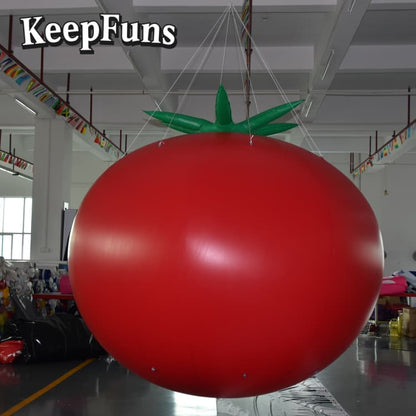 KeepFuns Durable PVC Inflatable Tomato Toy - Custom Logo Available for Commercial Promotion, Shopping Mall Activities