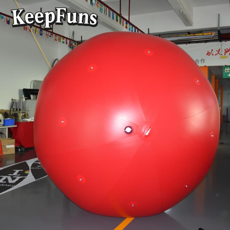 KeepFuns Durable PVC Inflatable Tomato Toy - Custom Logo Available for Commercial Promotion, Shopping Mall Activities