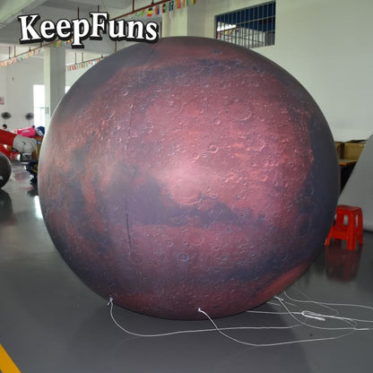 KeepFuns PVC Inflatable Planet Balloons, customizable in size and Logo, with waterproof and durable materials, suitable for mall decorations, party decorations, theme events, and advertising promotions