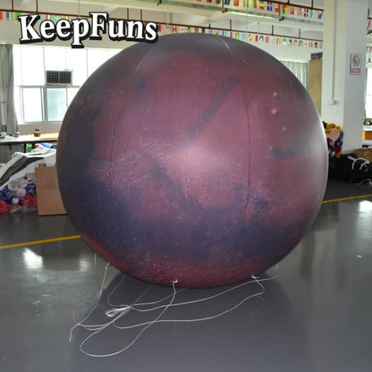 KeepFuns PVC Inflatable Planet Balloons, customizable in size and Logo, with waterproof and durable materials, suitable for mall decorations, party decorations, theme events, and advertising promotions