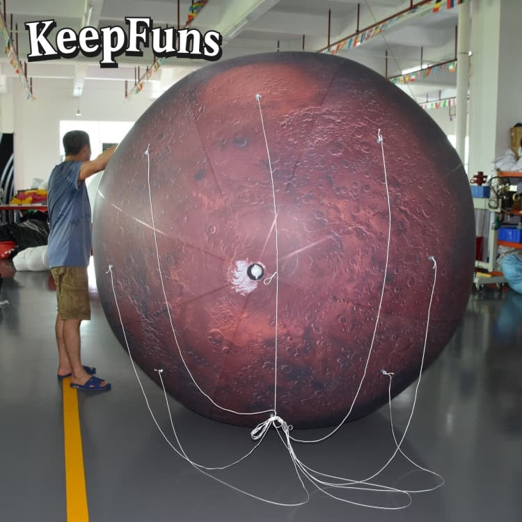 KeepFuns PVC Inflatable Planet Balloons, customizable in size and Logo, with waterproof and durable materials, suitable for mall decorations, party decorations, theme events, and advertising promotions