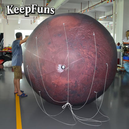 KeepFuns PVC Inflatable Planet Balloons, customizable in size and Logo, with waterproof and durable materials, suitable for mall decorations, party decorations, theme events, and advertising promotions