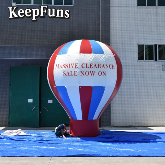 KeepFuns Inflatable Advertising Floor Balloons: Customizable (color, size, print), easy to inflate, durable, ideal for ads, supermarket promotions, outdoor events.