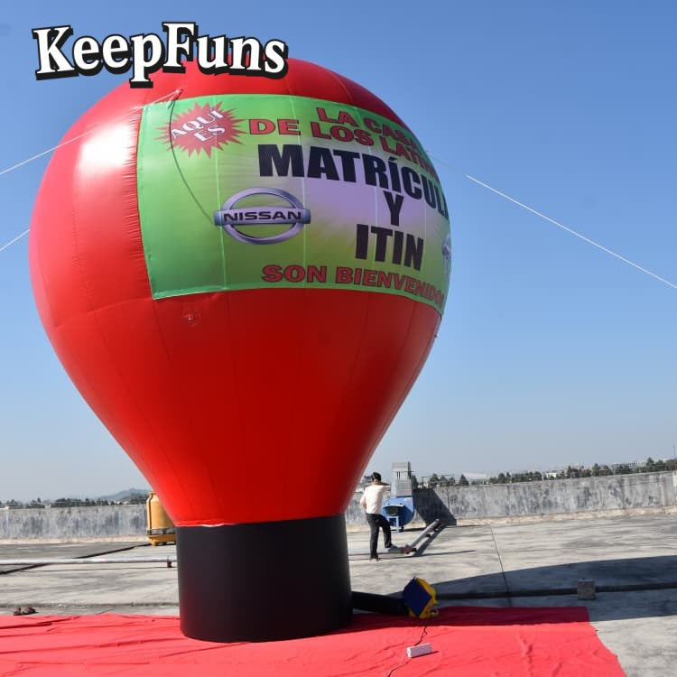 KeepFuns Customizable PVC Advertising Ground Inflatable Balloon - Waterproof, Printable for Events & Promotions