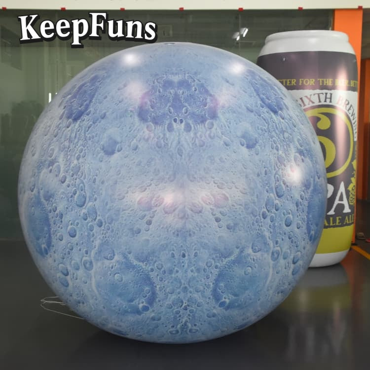 KeepFuns PVC Inflatable Planet Balloons, customizable in size and Logo, made of waterproof and durable material, suitable for mall decoration, party decoration, theme activities, and advertising