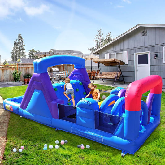 KeepFuns Family courtyard inflatable obstacle course children's climbing slide amusement facilities outdoor parent-child interactive toys