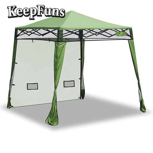 KeepFuns folding tent, which can be customized in size, color and printed content, is easy to set up and lightweight, suitable for events such as wedding parties and outdoor dinners.