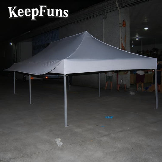 KeepFuns folding tent, with customizable size, color and printed content, is easy to set up and lightweight, suitable for events such as exhibitions, commercial promotions, outdoor competitions, etc.