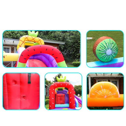 KeepFuns Fruit themed inflatable playground Children's slides, trampolines, water castles Outdoor parent-child interactive amusement facilities Colorful fruit-shaped inflatable playground